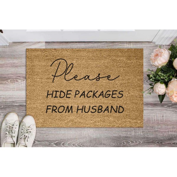 Hide packages from husband